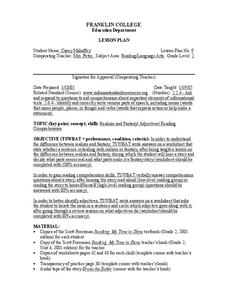 Realism and Fantasy Lesson Plan Realism and Fantasy Lesson Plan