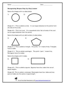 Recognizing Shapes Worksheet Recognizing Shapes Worksheet