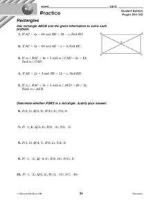 Rectangles Worksheet Rectangles Worksheet