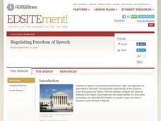 Regulating Freedom of Speech Lesson Plan Regulating Freedom of Speech Lesson Plan