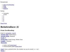 Reintroduce /i/ Lesson Plan Reintroduce /i/ Lesson Plan