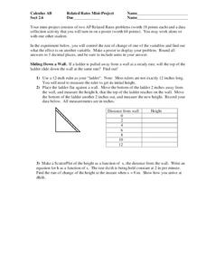 Related Rates Activity Related Rates Activity