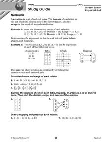 Relations Worksheet Relations Worksheet