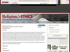 Religion in Public Schools Lesson Plan Religion in Public Schools Lesson Plan