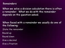Remainders PPT Remainders PPT