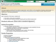 Replacement and Probability Lesson Plan Replacement and Probability Lesson Plan