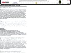 Reporter Rights vs. Legal Access... Lesson Plan Reporter Rights vs. Legal Access... Lesson Plan