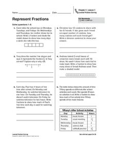 Represent Fractions Worksheet Represent Fractions Worksheet