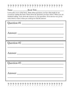 Responding to Literature Activity Responding to Literature Activity