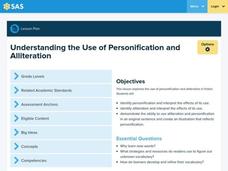 Review of Personification and Alliteration Lesson Plan Review of Personification and Alliteration Lesson Plan