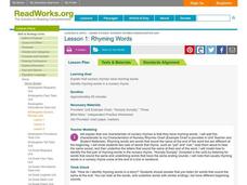 Rhyming Words Lesson Plan Rhyming Words Lesson Plan