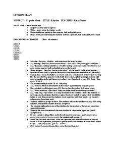 Rhythm Lesson Plan Rhythm Lesson Plan