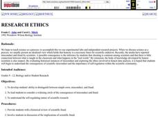 Research Ethics Lesson Plan Research Ethics Lesson Plan