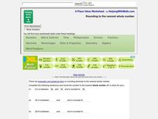 Rounding to the Nearest Whole Number Worksheet Rounding to the Nearest Whole Number Worksheet