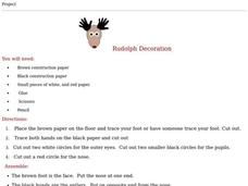 Rudolph Decoration Worksheet Rudolph Decoration Worksheet