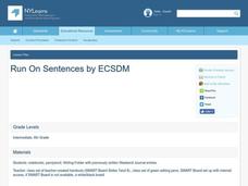 Run On Sentences Lesson Plan Run On Sentences Lesson Plan