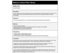 Safety First Lesson Plan Safety First Lesson Plan