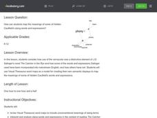 Salinger and the Vocabulary of the Vernacular Lesson Plan Salinger and the Vocabulary of the Vernacular Lesson Plan