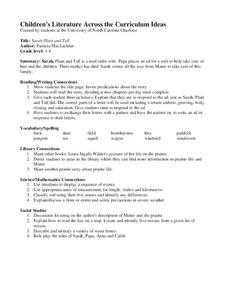 Sarah Plain and Tall Lesson Plan Sarah Plain and Tall Lesson Plan