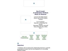Say It Loud!: A Celebration Of Black Music In America Lesson Plan Say It Loud!: A Celebration Of Black Music In America Lesson Plan
