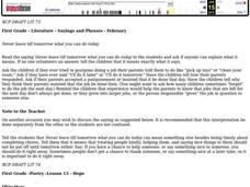 Sayings and Phrases Lesson Plan Sayings and Phrases Lesson Plan