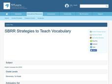 SBRR Strategies to Teach Vocabulary Lesson Plan SBRR Strategies to Teach Vocabulary Lesson Plan