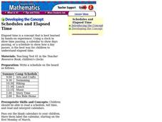 Schedules and Elapsed Time Lesson Plan Schedules and Elapsed Time Lesson Plan