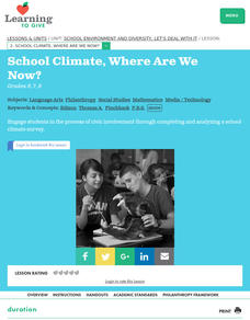 School Climate, Where Are We Now? Lesson Plan School Climate, Where Are We Now? Lesson Plan