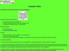 School Newspaper Lesson Plan School Newspaper Lesson Plan