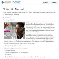 Scientific Method Lesson Planet Article Scientific Method Lesson Planet Article
