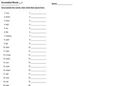 Scrambled Words Worksheet Scrambled Words Worksheet
