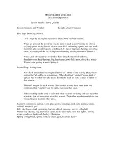 Seasons and Weather Lesson Plan Seasons and Weather Lesson Plan