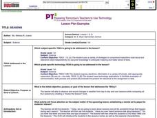 Seasons Lesson Plan Seasons Lesson Plan