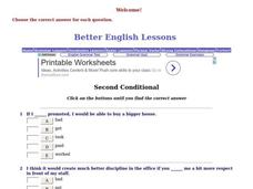 Second Conditional Interactive Second Conditional Interactive
