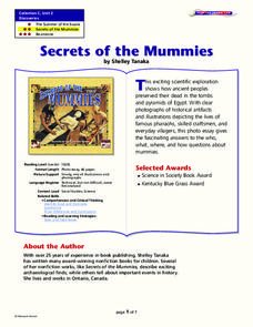 Secrets of the Mummies Lesson Plan Secrets of the Mummies Lesson Plan