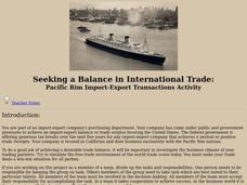 Seeking a Balance in International Trade: Pacific Rim Import-Export Transactions Activity Lesson Plan Seeking a Balance in International Trade: Pacific Rim Import-Export Transactions Activity Lesson Plan