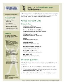 Self-Esteem Lesson Plan Self-Esteem Lesson Plan