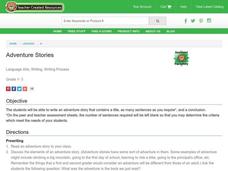 Adventure Stories Lesson Plan Adventure Stories Lesson Plan