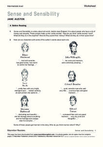 Sense and Sensibility by Jane Austen Lesson Plan for 9th - 12th Grade ...