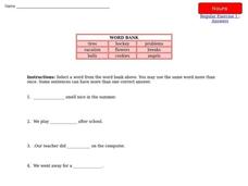 Sentence Completion Worksheet Sentence Completion Worksheet