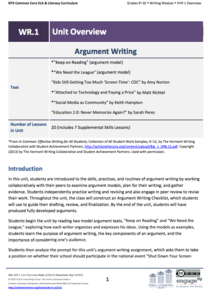 EngageNY Writing Module: Grades 9–10 EngageNY Writing Module: Grades 9–10