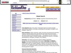 Shape Search Lesson Plan Shape Search Lesson Plan