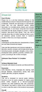 Shape Up! Lesson Plan Shape Up! Lesson Plan