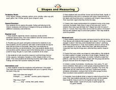 Shapes and Measuring Lesson Plan Shapes and Measuring Lesson Plan