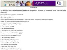Adjectives Worksheet Adjectives Worksheet