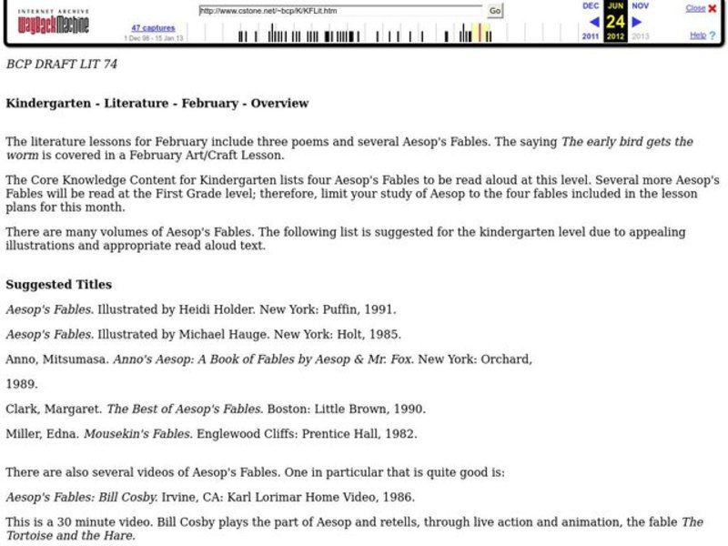 Aesop's Fables Lesson Plan Aesop's Fables Lesson Plan