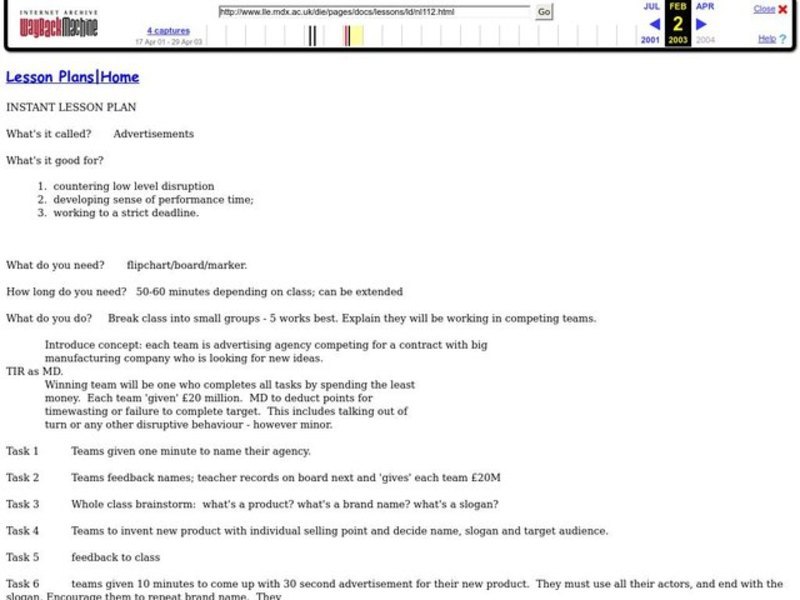 Advertisements Lesson Plan Advertisements Lesson Plan
