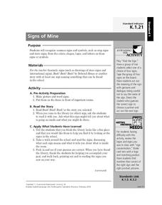 Signs of Mine Lesson Plan Signs of Mine Lesson Plan
