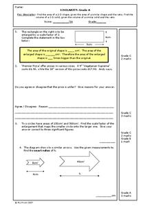 Similarity Worksheet Similarity Worksheet