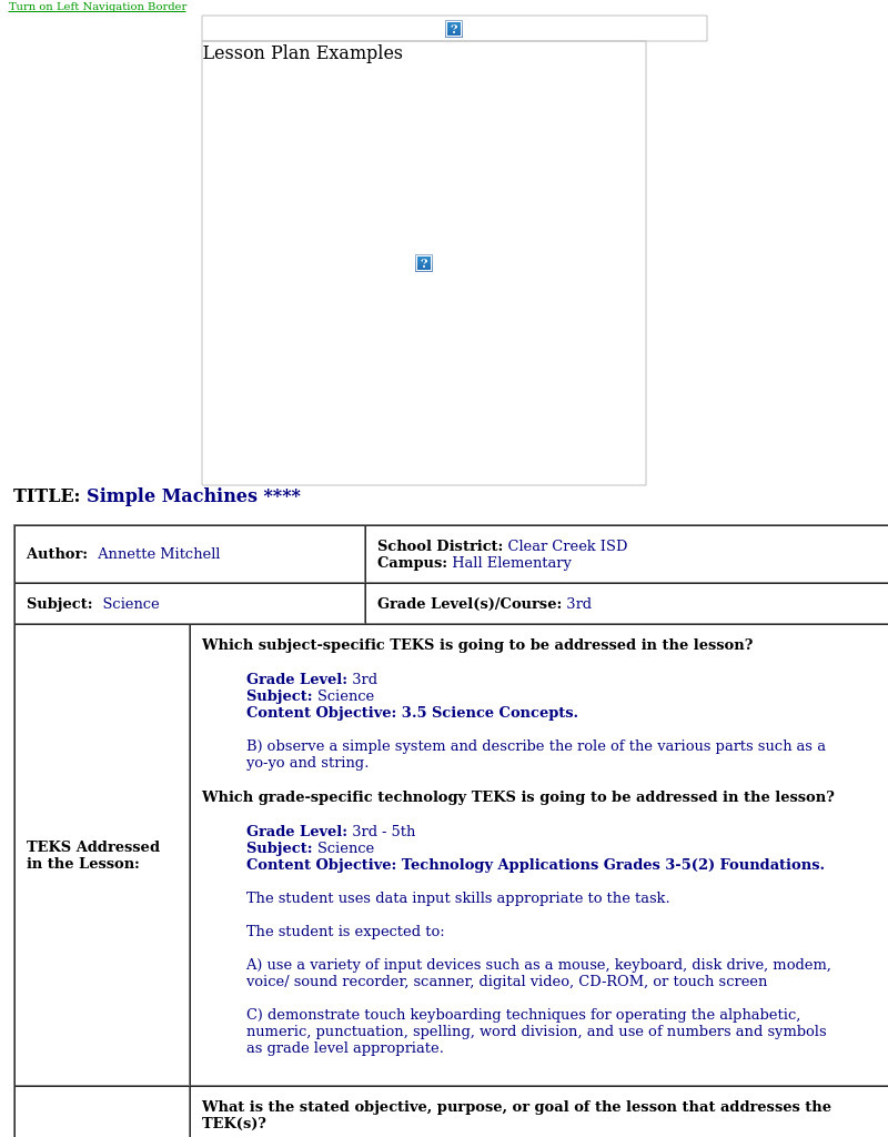 Simple Machines Lesson Plan Simple Machines Lesson Plan